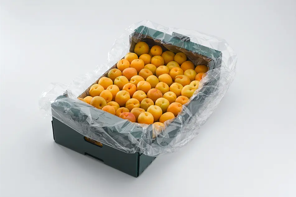 Xtend Apricot opened Xtend stone fruit packaging